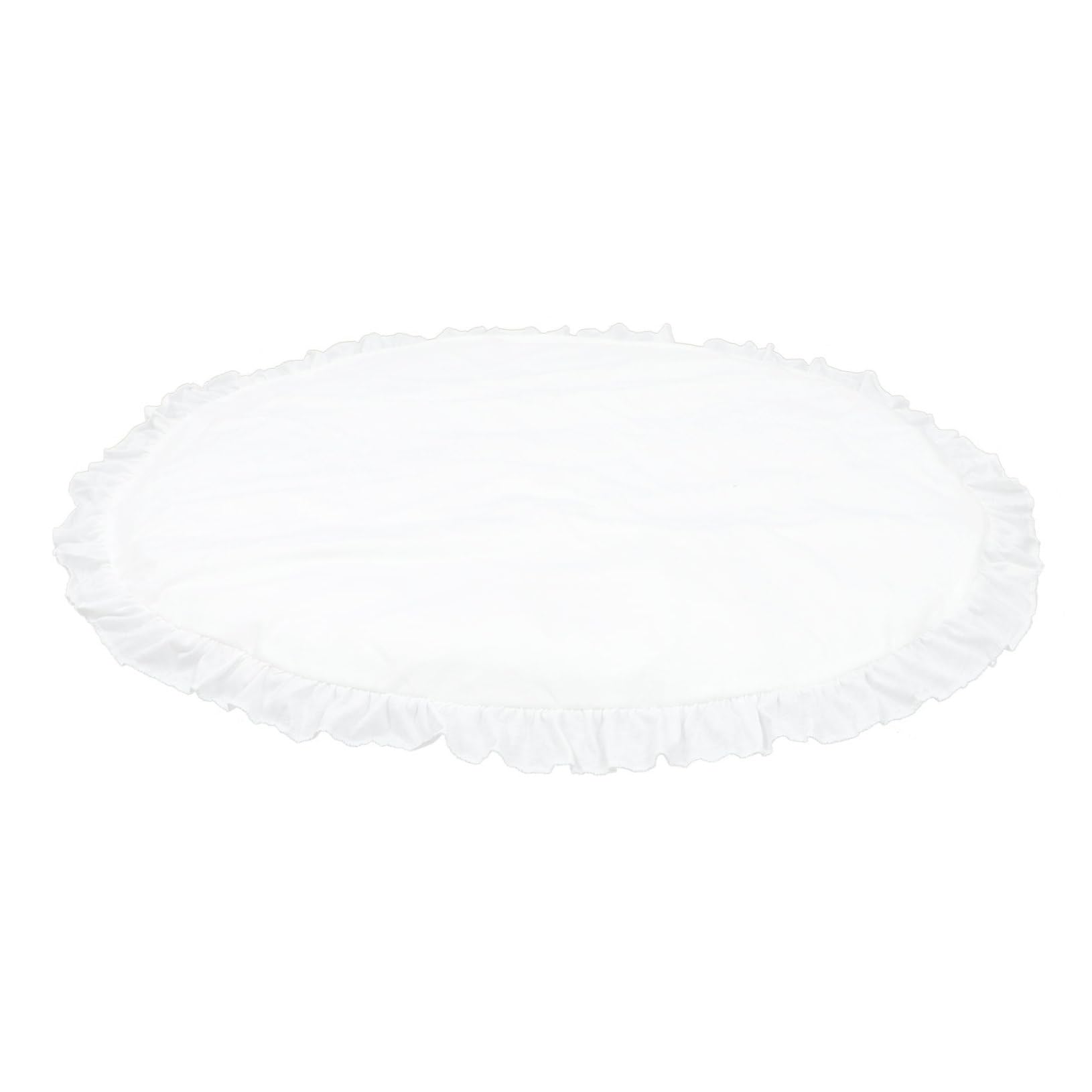 Tapis de jeu douillet blanc pour les moments d'éveil au salon
