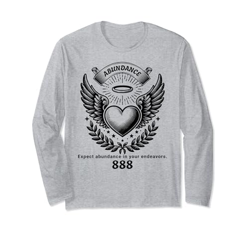 Número Angelical 888 Corazón Y Alas Del Número Angelical 888 Manga Larga