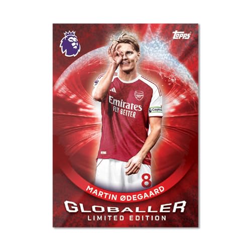 Topps Premier League 2026 - Debüt-Edition - Mega Tin (Globallers). Enthält 40 Karten Plus 3 Globallers LE-Karten.