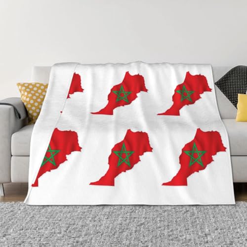 Couverture carte du Maroc en microfibre EdWal contre le linge de lit lourd - 4