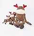 ZippyPaws Holiday Crinkle - Squeaky Plush Dog Toy (Reindeer, Large)