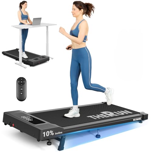 THERUN Walking Pad with 10% Incline & Quiet Brushless Motor