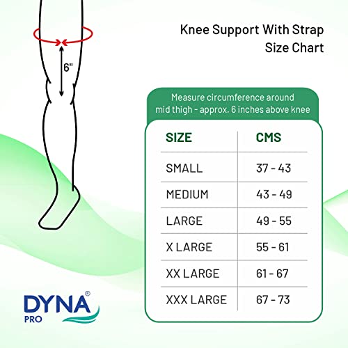 Image of Dyna Pro Knee Cap Compression Knee Support with Adjustable Strap for Custom Fit Suitable for Men and Women Small (1 No) Orange for Knee Pain Relief and Stabilization