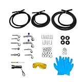 Lizixny Universal R134a AC Hose and Fitting Kit - Complete Black A/C Line Repair Set...