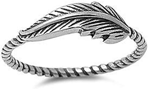 Jude Jewelers Oxidized Stainless Steel Leaf Wrap Thumb Ring - Vintage Retro Design, Hypoallergenic, Nickel Free - View #10