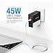 USB C Charger, POWERADD 57W 3 Port Wall Charger with PD 45W and 12W Dual Port, Foldable Fast Charger Compatible for iPhone 12/11/X/mini,iPad MacBook,Pixel 3/2,Nintendo Switch,Samsung S10e, and More