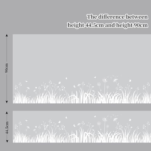 Msup MSUPBLTUW20240312 Window Film Privacy Vinyl Frosted Window Film No Glue Stained Glass Window Film Removable Grass thumb #3