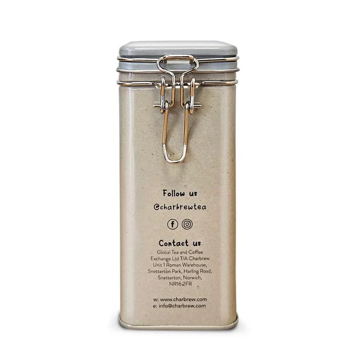 Charbrew Earl Grey Tea Tin - 60 Individually Wrapped Tea Bags (120g) - Rich Black Tea with Bergamot Flavor