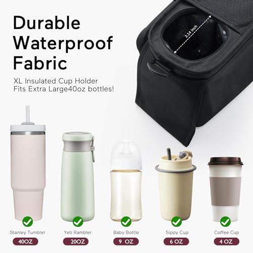 Momcozy SG-1 Universal Stroller Organizer With Insulated Cup Holder Detachable Phone Bag & Shoulder Strap, Fits For Stroller Like Uppababy, Baby Jogger thumb #5