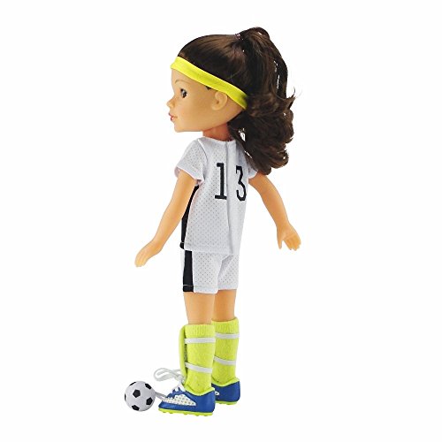 image for Emily Rose 14 Inch Doll Clothes | USA 11 PC 14-in Doll Soccer Sports U