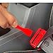 HowseHold Seat Belt Buckle Guard Cover 2 Pack & 4 Release Keys | Universal Fit, Prevents Kids & Disabled Passengers Unbuckling Seat Belts (2x Red Buckle Guards) Sea Belt Lock