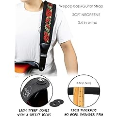 Sangle de Guitare Élastique Confortable Cuir Doux Néoprène 8,5cm pour Basse Acoustique Western Electric Classique Folk… - Les Beatles, Paul McCartney, John Lennon, RIngo Starr, George Harrison Sangle de Guitare Élastique Confortable Cuir Doux Néoprène 8,5cm pour Basse Acoustique Western Electric Classique Folk… – Image 5