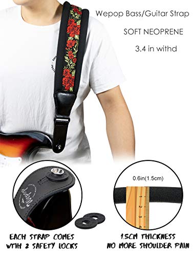 Sangle de Guitare Élastique Confortable Cuir Doux Néoprène 8,5cm pour Basse Acoustique Western Electric Classique Folk… - Les Beatles, Paul McCartney, John Lennon, RIngo Starr, George Harrison Sangle de Guitare Élastique Confortable Cuir Doux Néoprène 8,5cm pour Basse Acoustique Western Electric Classique Folk… – Image 6
