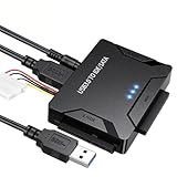 Multi-drive hard drive reader – This universal hard drive reader supports 2.5"/3.5" SATA HDD/SSD and IDE drives, allowing up to three drives to be connected at the same time for data backup, file transfer, or recovery tasks. High-speed USB 3.0 perfor...