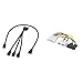KabelDirekt Cavo Molex a 2 Pin su 3x Cavi a Y ventola PWM + Cavo di Prolunga ventola PWM & Goobay 93632 Cavo Elettrico/Adattatore per Ventole PC, Connettore 5.25 a 2 Uscite per Ventole da 12 V