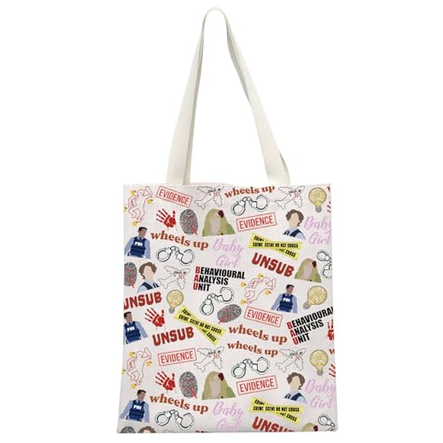TV Show Inspired Gift TV Show Merchandise Zipper Pouch Spencer Lover Gift Crime Show Makeup Bag for Crime Fans(Crime TV Pattern Tote)