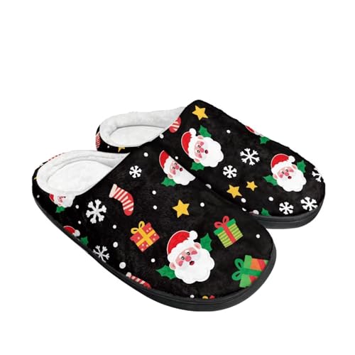 Pantoufles mignonnes de Noël pour femme Chaussons chauds et confortables de vacances 39/40
