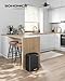 SONGMICS Trash Can, Garbage Can with Lid, 5.2-Gallon (20L) Step Trash Bin for Kitchen, Stainless Steel, Soft Close and Stays Open, Inner Bucket, Includes 15 Trash Bags, Black ULTB543B01