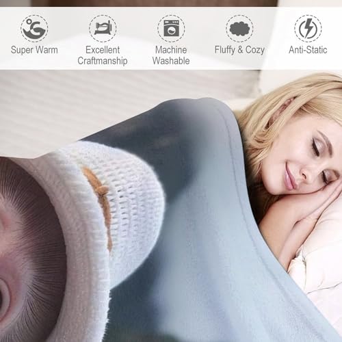 Couverture en singe imprimée pour vos soirées cocooning canapé - 4
