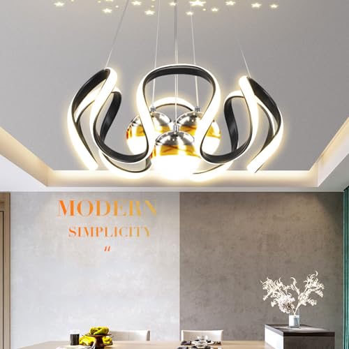 Lámpara colgante de estrellas interior regulable con tres bolas LED 6