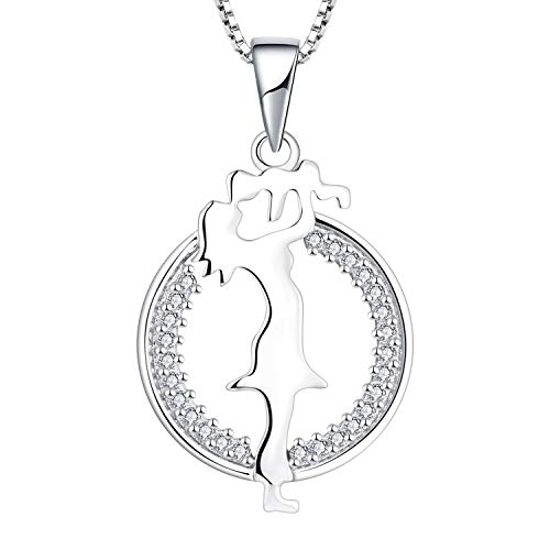 Collana Mamma E Figlio/Figlia In Argento 925 Con Zirconi – Gioiello Regalo Per La Festa Della Mamma