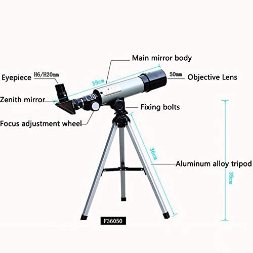 Telescopio Refractor Portátil Monocular 360/50mm con Trípode miniatura 3