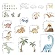 wondever Wandtattoo Dinosaurier XXL Boho Wandaufkleber Dino Groß Dschungel Tiere Kinder Palme Baum Wandsticker Wanddeko für Jungen Babyzimmer Kinderzimmer Spielzimmer