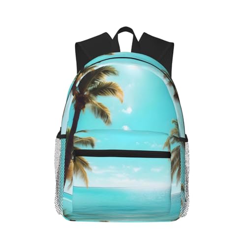 Sac à dos léger imprimé mer et palmiers pour vos vacances d'été