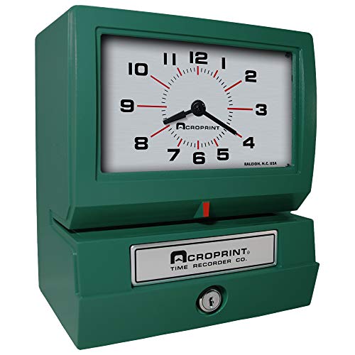 Acroprint Time Clock, Auto Electric - Month, Date, Hours, Minutes #TOP3
