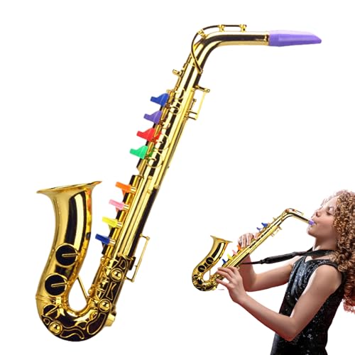 Juguete De Saxofón para Niños Pequeños | Instrumentos Musicales con 8 Teclas De Colores, Instrumentos De Juguete De Saxofón Portátiles para Pequeños, Niñas, Niños Y Amigos
