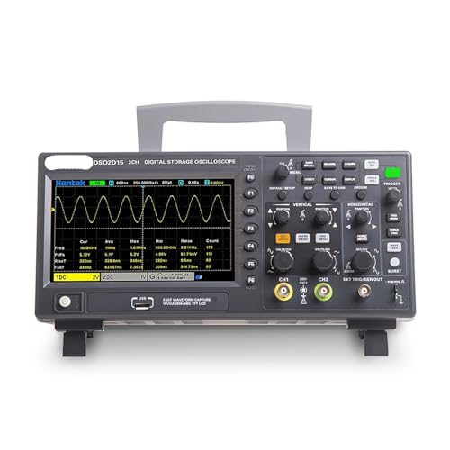 Osciloscopio digital de doble canal, económico, DSO2C10, DSO2C15, DSO2D10, DSO2D15, ancho banda 100 MH/Z, portátil(DSO2C15)