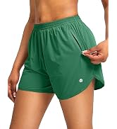 G Gradual Women's Running Shorts with Zipper Pockets Quick Dry Athletic Workout Gym 3" Shorts for...