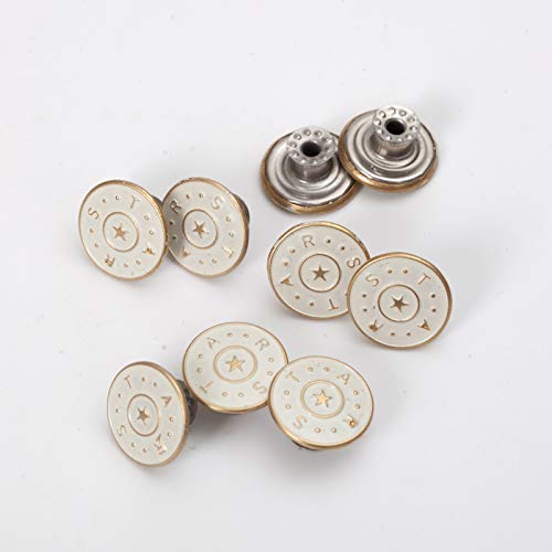 20 Sets 17Mm Replacement Jeans Buttons Pants Metal Button Snap Denim Buttons Replacement Kit Suspender No Sew Buttons With Rivets #TOP2