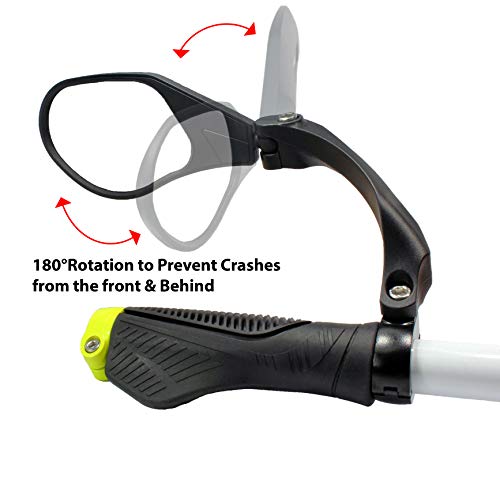 Hafny New Handlebar Bike Mirror, Hd,Blast-Resistant, Glass Lens, Hf-Mr088Ls (Left) (Hf-M903Ls-Fr01 (Handlebar Fitting Left Side, Silver Glass)) #TOP3