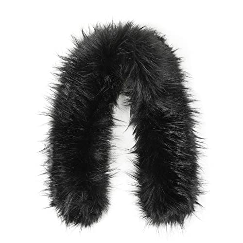 Women Men Faux Fur Collar Winter Jacket's Hood Trim Neck Warmer Scarf Wrap Unisex