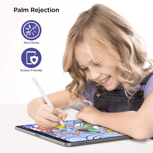 Image of DEGGE Stylus Pen for iPad 2018-2025, 15Mins Fast Charge for Apple Pencil, Palm Rejection, Compatible with iPad A16 11 /10 /9 /8 /7 /6, iPad Pro M5 /M4 /12.9 inch /11 inch, iPad mini 7 /6 /5, iPad Air M3 /M2 /5 /4 /3