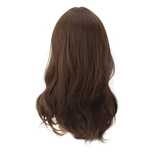 Perruque marron à frange idéale pour look Halloween et cosplay