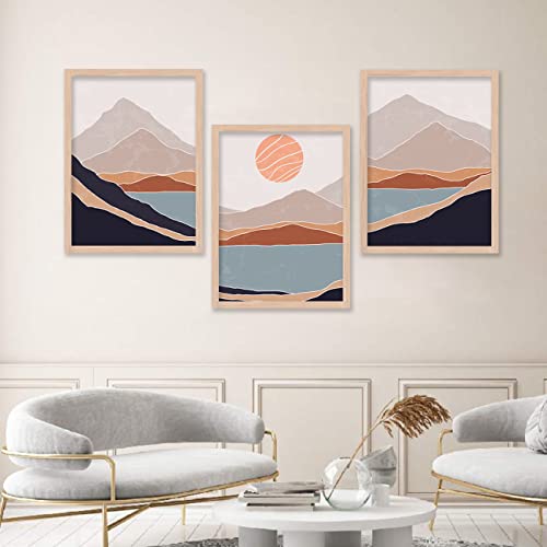 Image of kotart Modern Wall Art Framed Painting for Wall Decoration - Wall Paintings for Living Room, Bedroom - Big Size Wall Painting for Wall Decor (Multi, Framed) Set of 3 (Art 2, 10x13 inch)