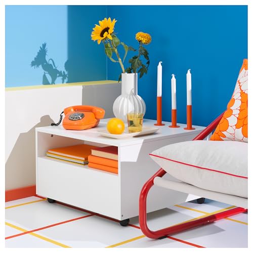Table basse blanche de salon GARNANÄS 65x65 cm meuble carré - 3