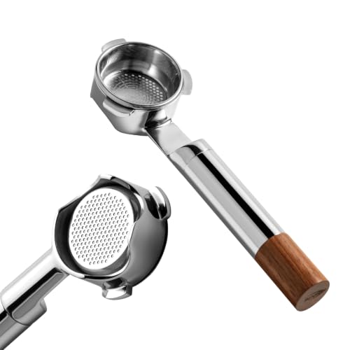 Image of IKAPE 54mm Bottomless Naked Portafilter, Suitable for 54mm Breville Barista Series BES870 /880 Machine & Solis Barista Machines (Included 18g Capacity Filter Basket)
