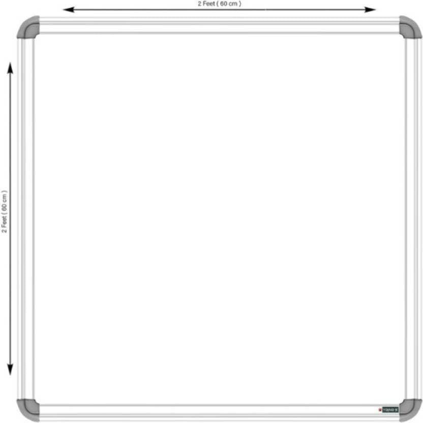 Image of Non-Magnetic 2X2 Feet Double Sided White Board & Chalkboard Both Side Writing Boards, One Side Whiteboard Marker & Back Side Chalkboard Surface - Pack of 1 Piece
