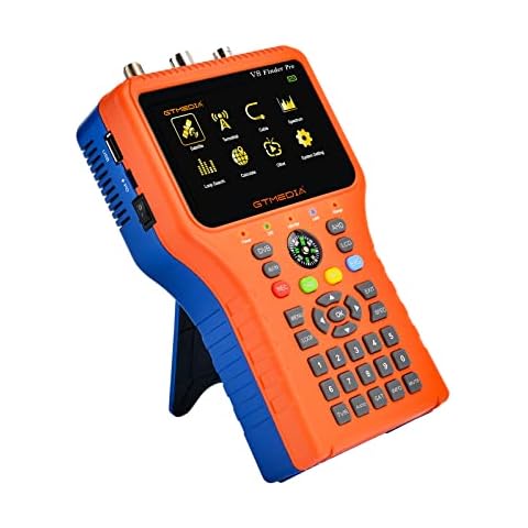 GTMEDIA V8 Finder Pro Satelliten-Finder Full HD 1080P, Finder Sat digital Handheld Combometer kompatibel mit DVB-S2X/S2/S/T2/T/C und MPEG-2/4 H.264/H.265 (10 Bit), Satellitenortung Digitale Satelliten Cover