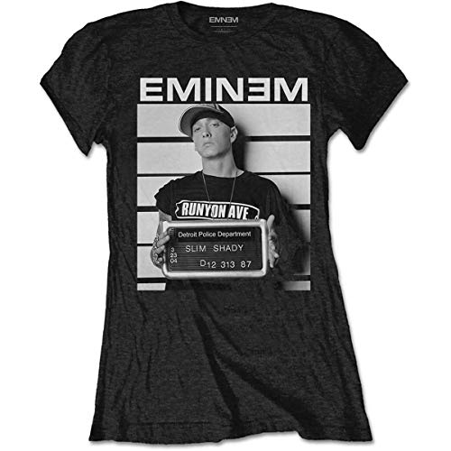 Ladies Eminem Arrest Official Tee T-Shirt Womens Girls (Small) Black