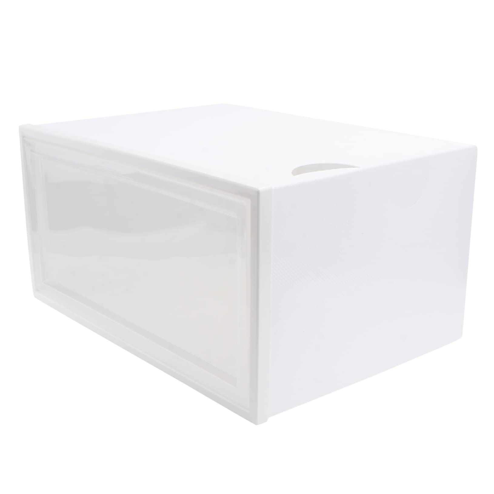 LALADEFIEE 1Pc Transparent Shoe Storage Box Stackable Sneaker Organizer for Home Space Saving Shoe Case for Sneakers and Slippers Easy Installation Neat Storage