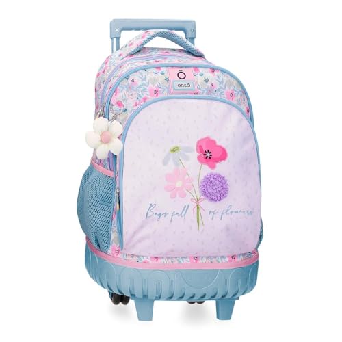 Enso Full of Flowers Mochila 2 Ruedas Rosa 33x44x21 cms Poliéster