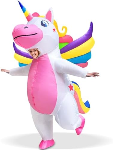Camlinbo Halloween Inflatable Unicorn Costumes for Adult, Full Bo...