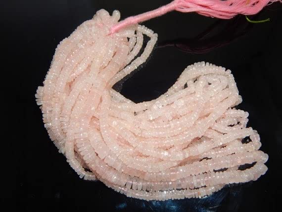 Quartz rose heishi beads fil de perles de quartz naturel pour concevoir un cadeau personnalisé