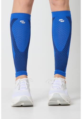 Image of Infinity Leg Calf Compression Sleeve Socks 10-15 mmHg With Moisture Wicking Technology for Men or Women (Unisex) - ELECTRIC
