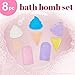 8pc Ice Cream Bath Treats Bath Bomb Collection - Scented Gift Set, Non Toxic, Spa Gifts for Girls, Aromatherapy Bath Bombs for Girls, Kids Bath Accessories