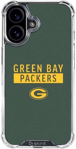 Skinit Clear Phone Case Compatible with iPhone 16 Plus - Officially Licensed NFL Green Bay Packers Design